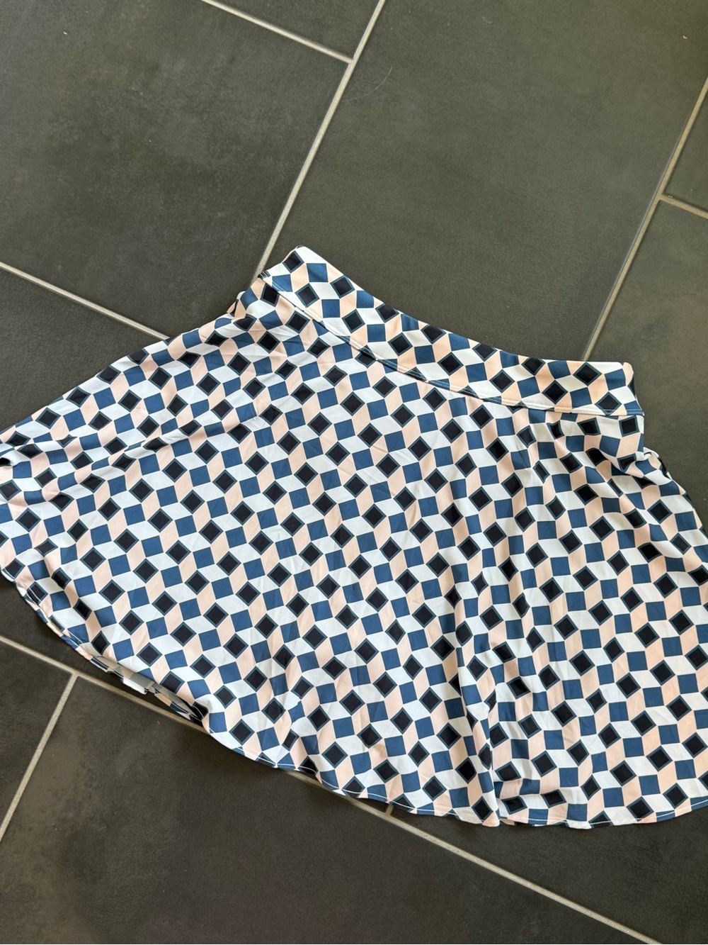 Bad Birdie Women's Navy Blush Geo Pattern Athletic Golf Skirt Size M - Picture 4 of 4